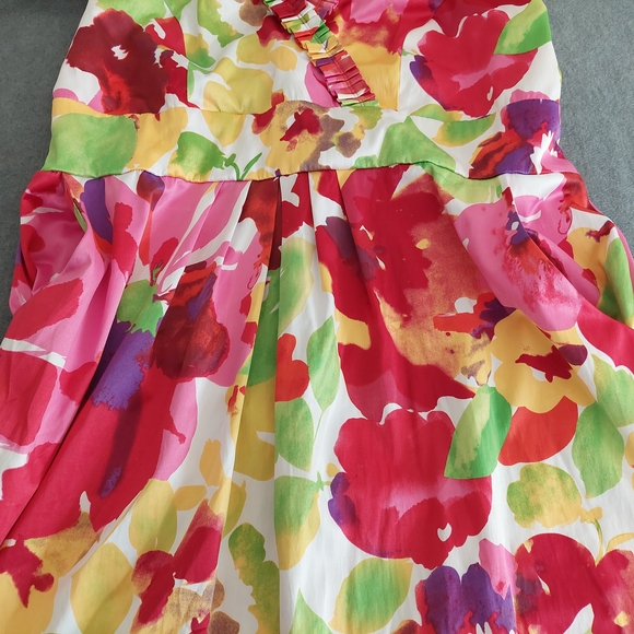 Blu Sage Floral Halter Mini Dress with Pockets Size 18W - Picture 7 of 9